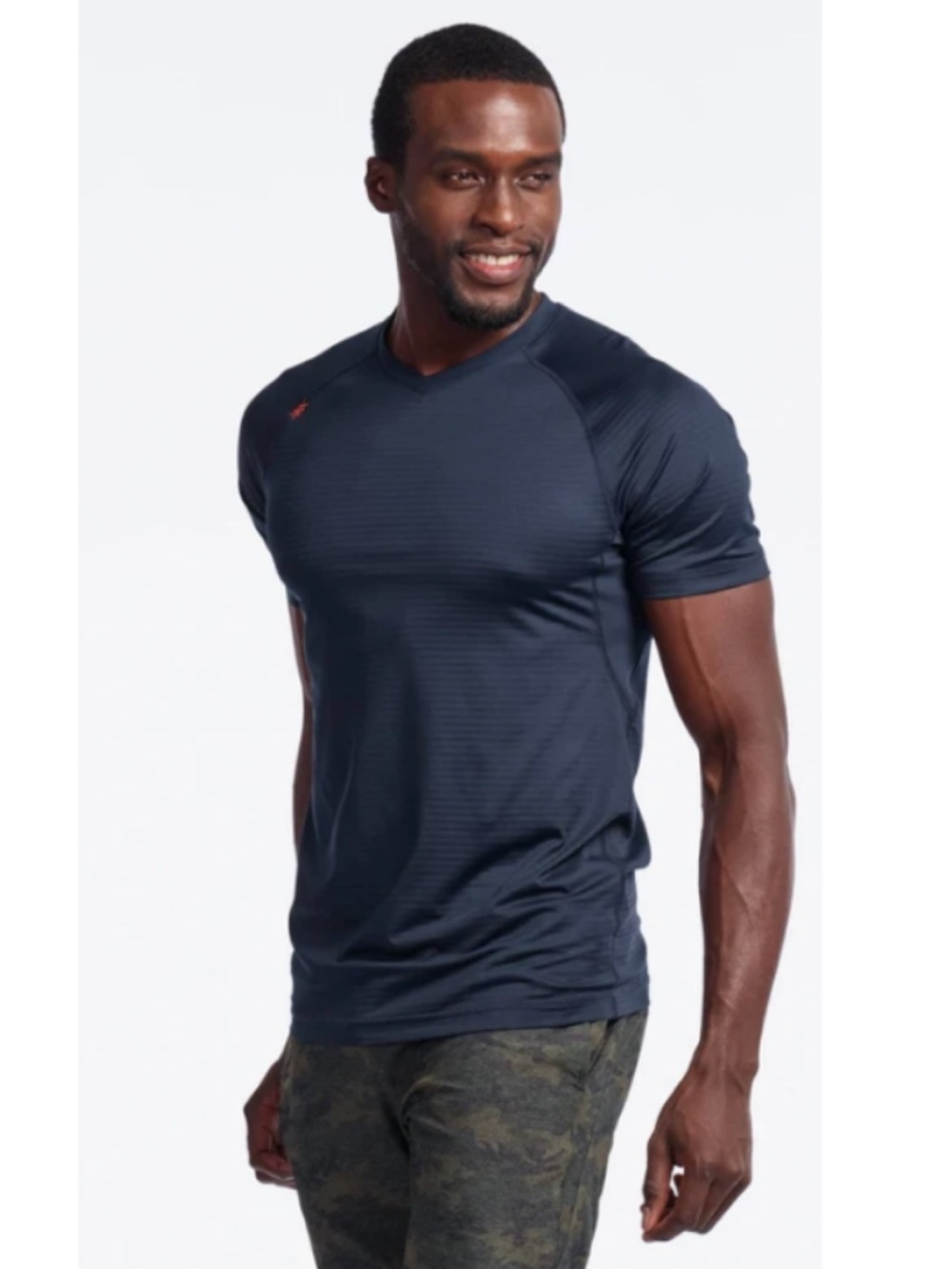 Rhone Sentry Navy Blue V-Neck Short Sleeve Tee